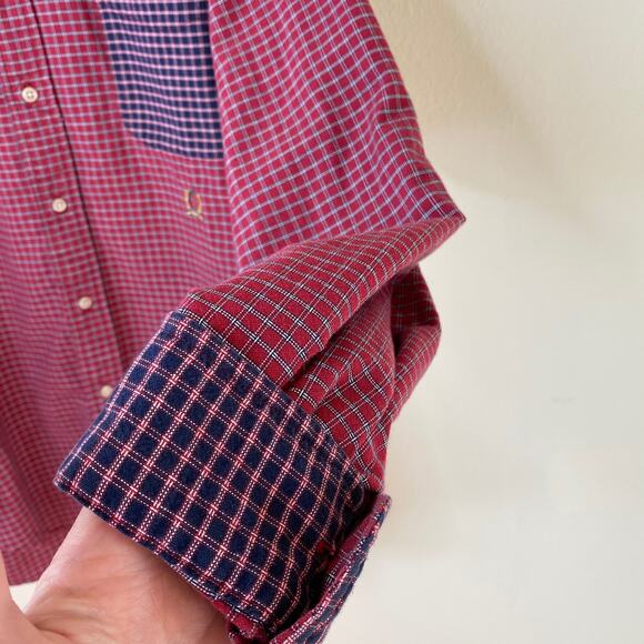 Tommy Hilfiger vintage red plaid button down shirt - Picture 5 of 5